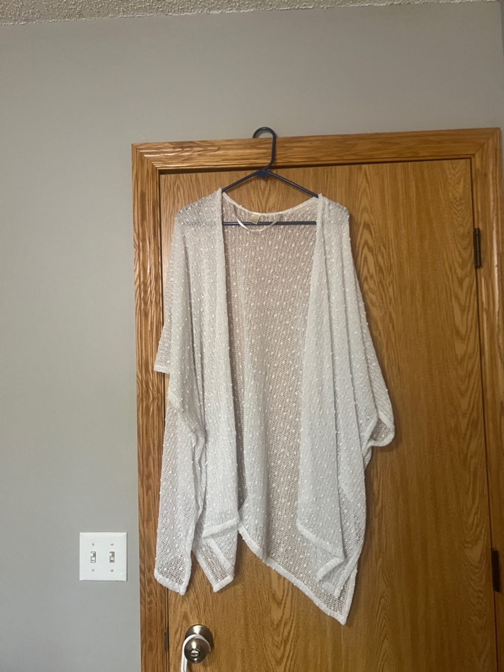 Lightweight Open Knit Cardigan - Ivory